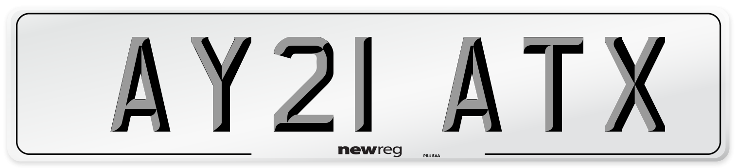 AY21 ATX Number Plate from New Reg